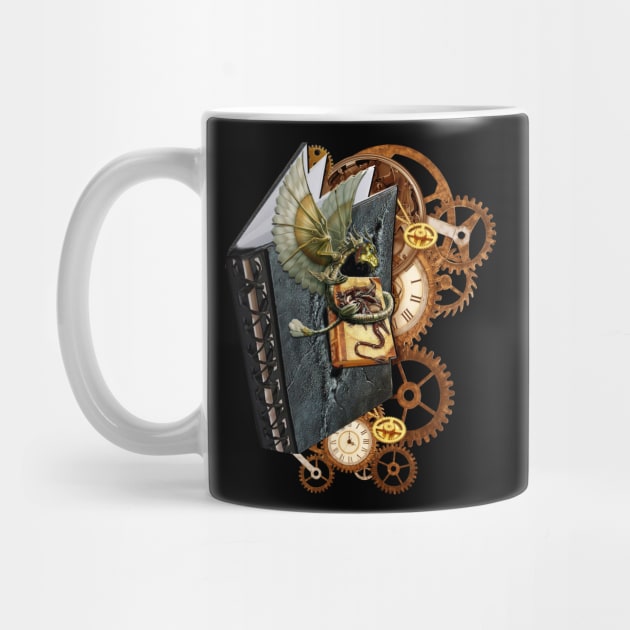 Steampunk-Art Dragon storybook & wheels shirt by Nadine8May